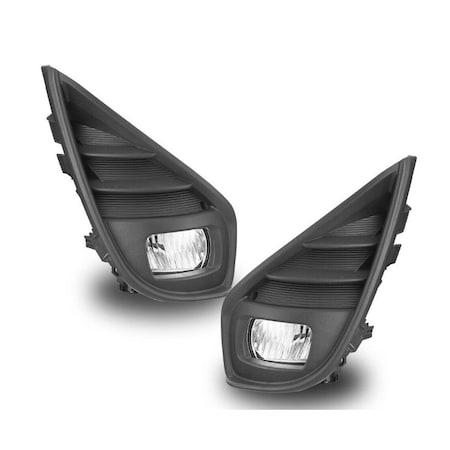 Winjet Ledfog Light Set - Clear W/Bezel Wiring Kit Included CFWJ-0683-C